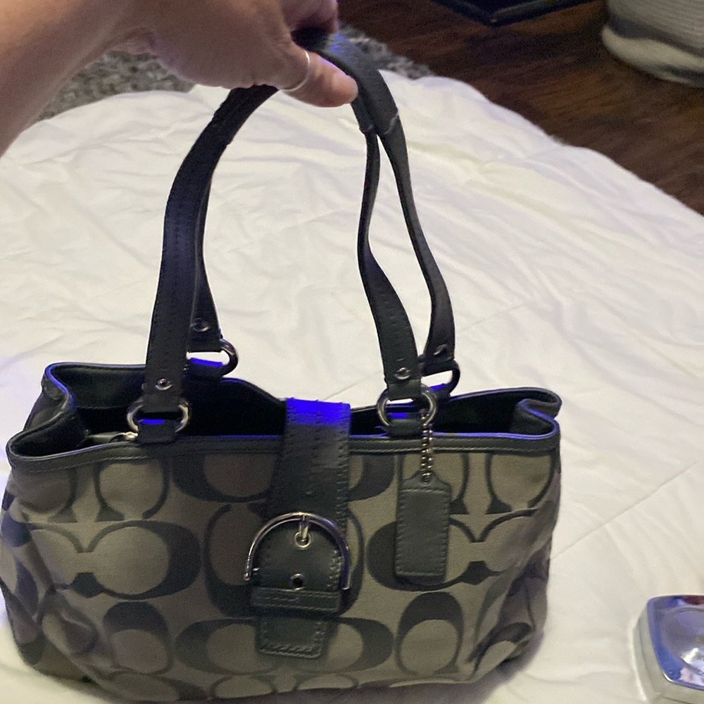Gray Coach Tote